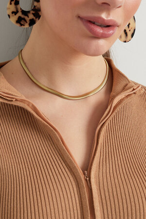 Collar plano con estampado - dorado-6.0MM h5 Imagen5